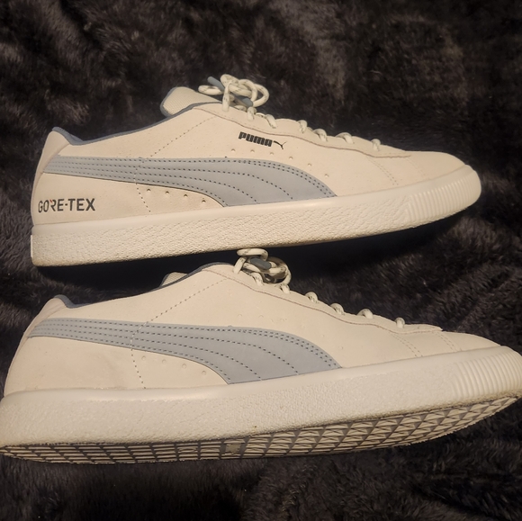 White/Blue VTG Puma Goretex Suede - Picture 6 of 7